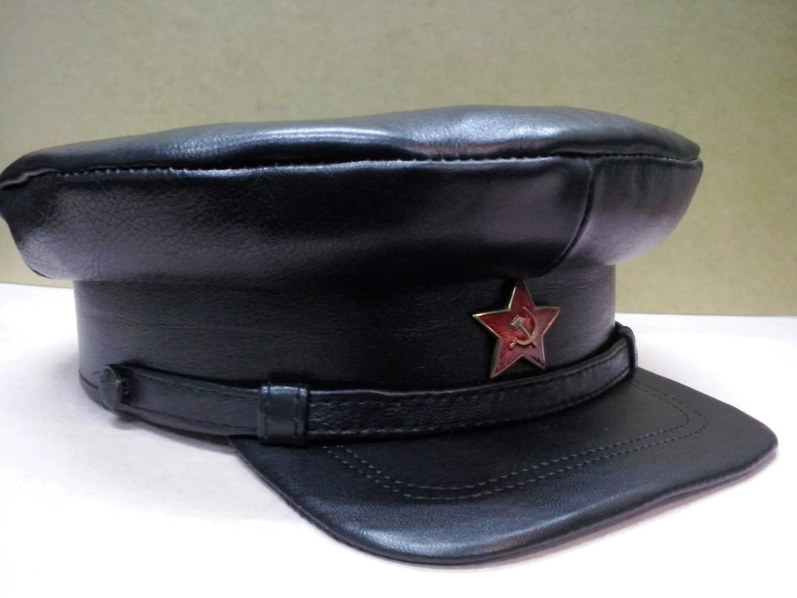 Фуражка бронетанковых войск кожаная — ручной пошив, севастопольская фуражечная мастерская — фото 2