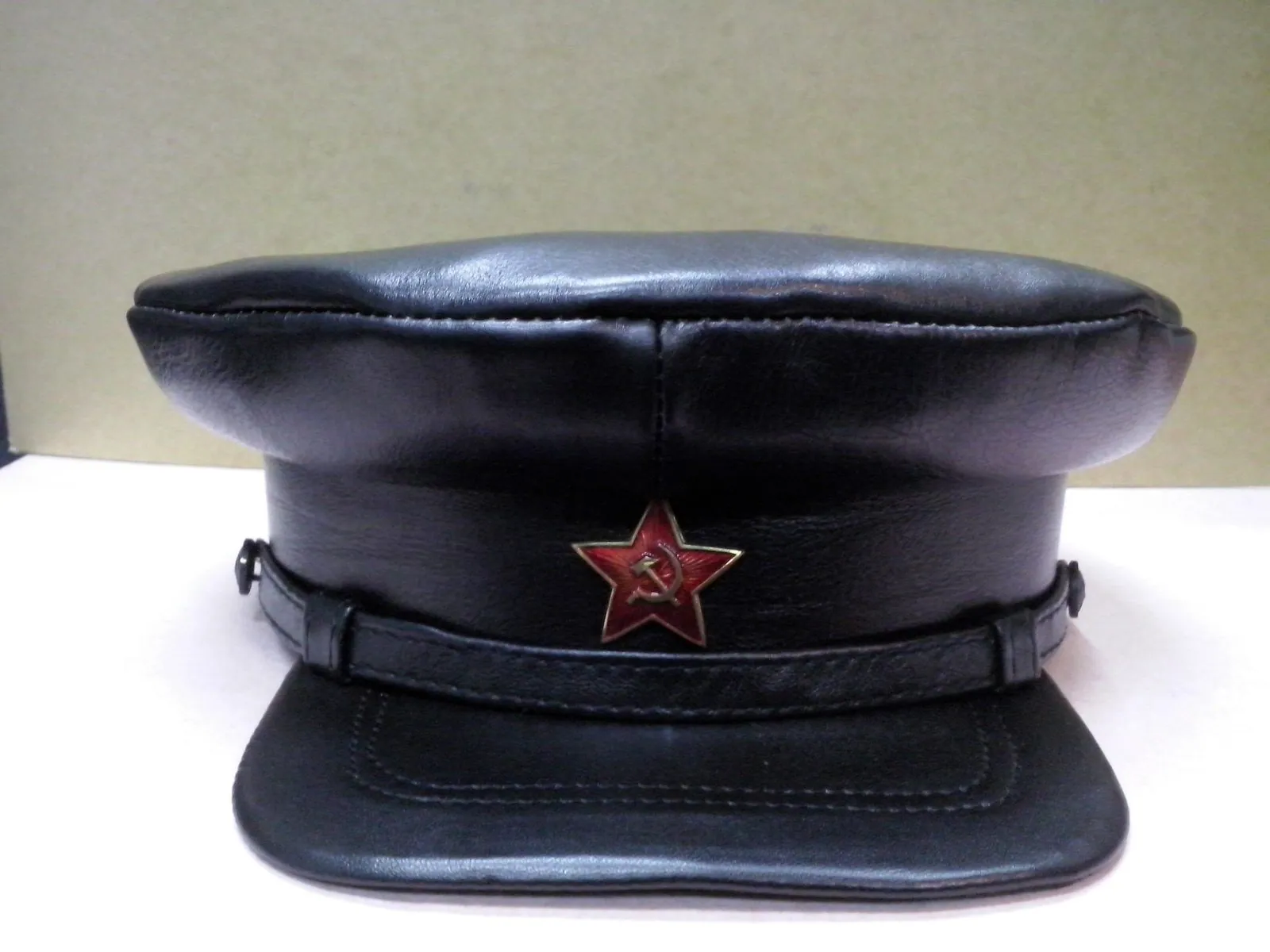 Фуражка бронетанковых войск кожаная — ручной пошив, Севастополь