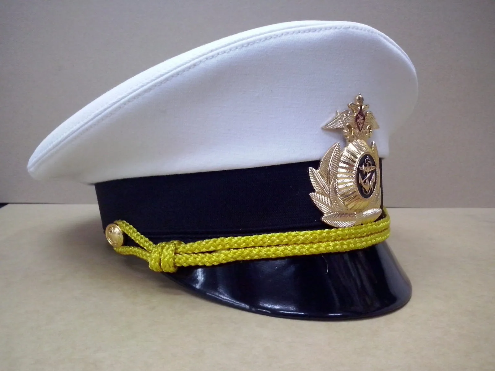Фуражка офисная ВМФ белая — ручной пошив, Севастополь