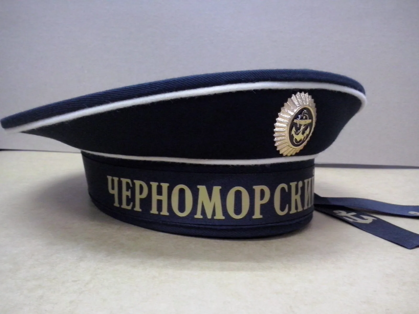 Бескозырка чёрная ВМФ — ручной пошив, Севастополь