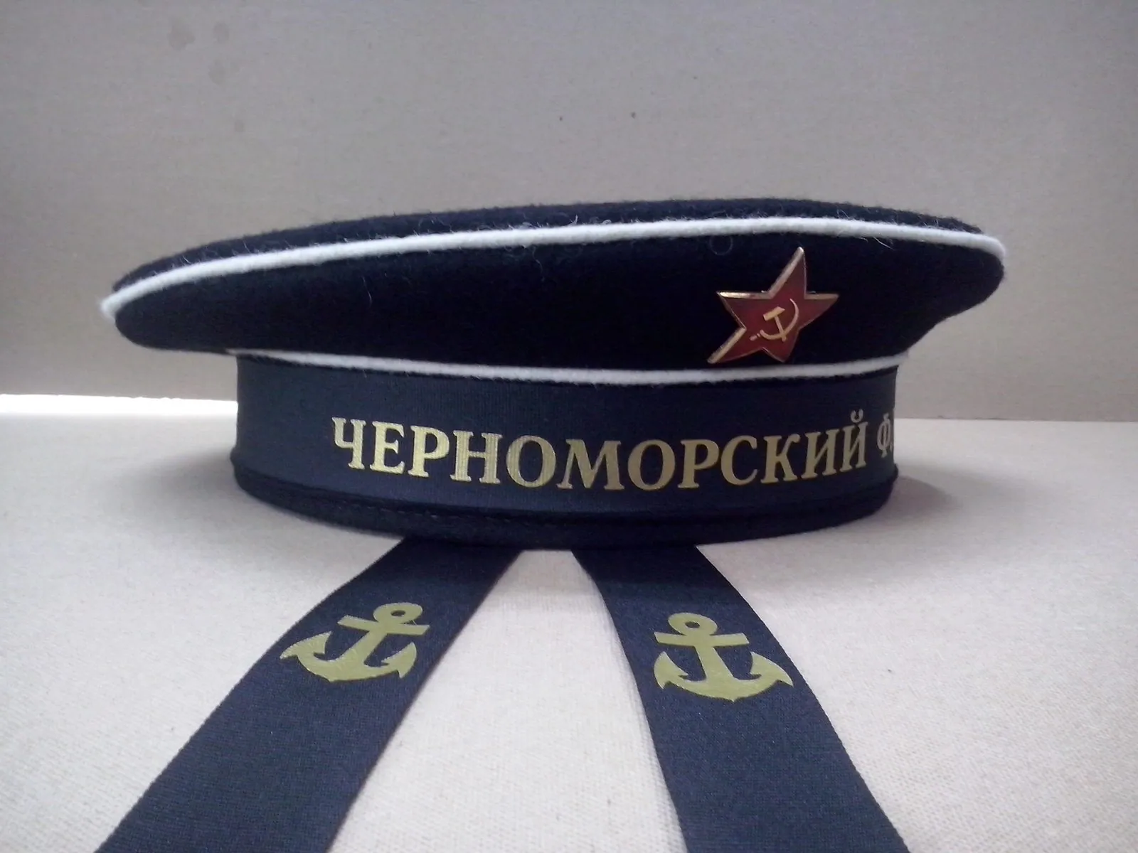 Бескозырка ВОВ чёрная «итальянка» — ручной пошив, Севастополь