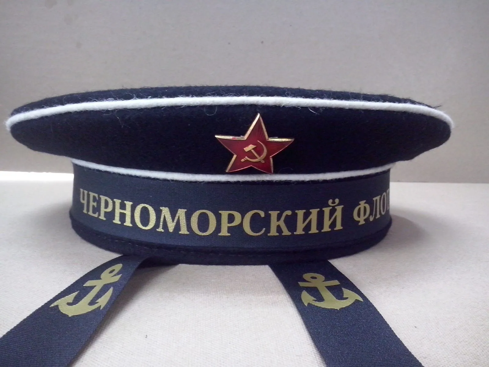Бескозырка ВОВ чёрная «итальянка» — ручной пошив, севастопольская фуражечная мастерская — фото 3